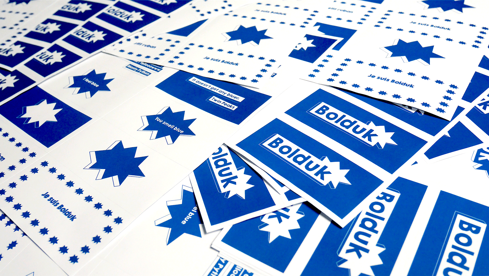 Bolduk bleu stickers